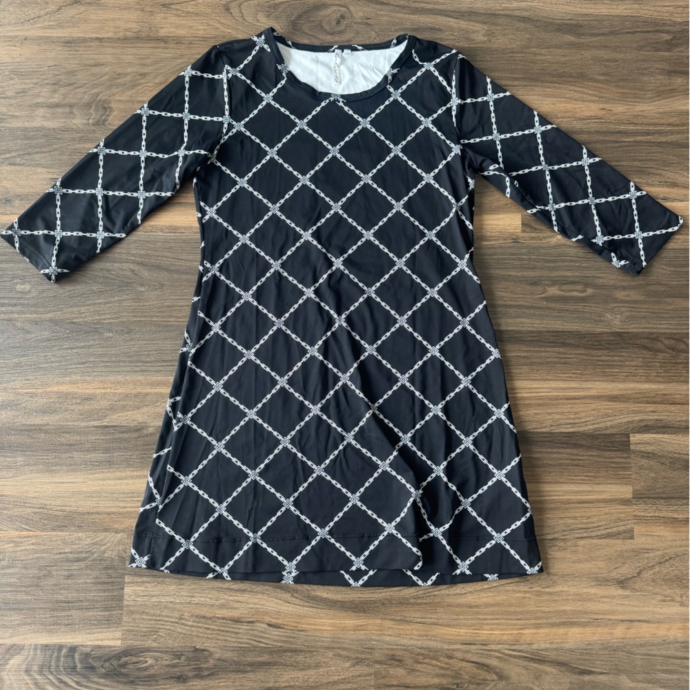 Lulu-B Gray and Black Patterned Dress Sz S